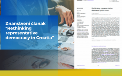 Znanstveni članak “Rethinking representative democracy in Croatia”