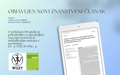 Objavljen znanstveni rad o politici međunarodne razvojne suradnje Republike Hrvatske